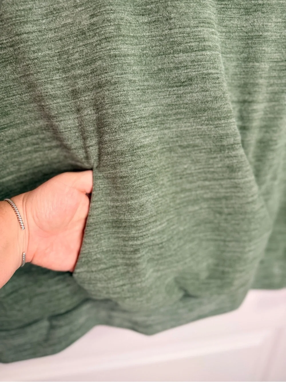 Avalanche Men's Heathered Green Half-Zip Pullover Sweater
